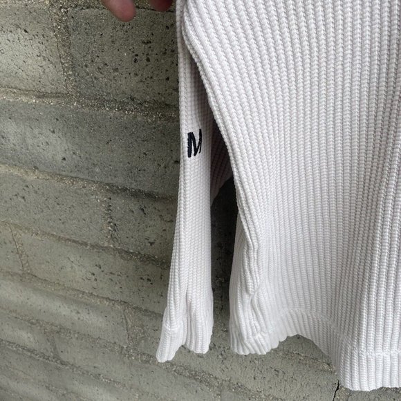 MadHappy Women Crewneck Ribbed Sweater Long Sleeve Pullover Knit Ivory SMALL NEW - Picture 3 of 7